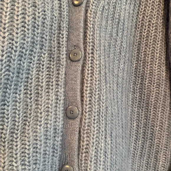 Sézane Vintage Blue V-Neck Achille Cardigan - Picture 10 of 14